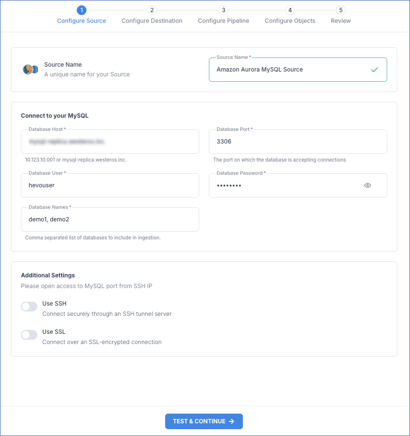 Aurora MySQL settings