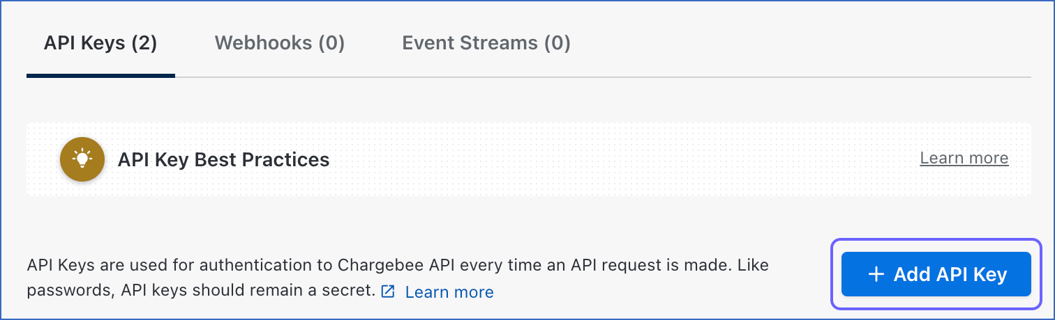 Add API Key