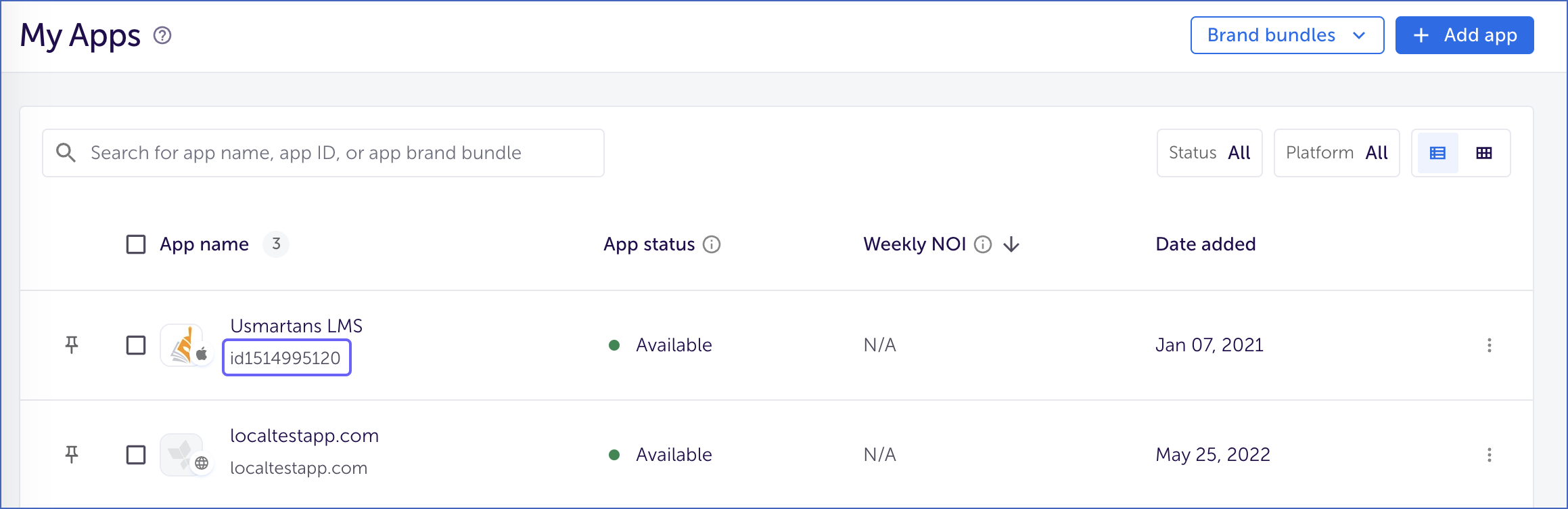 Copy App ID