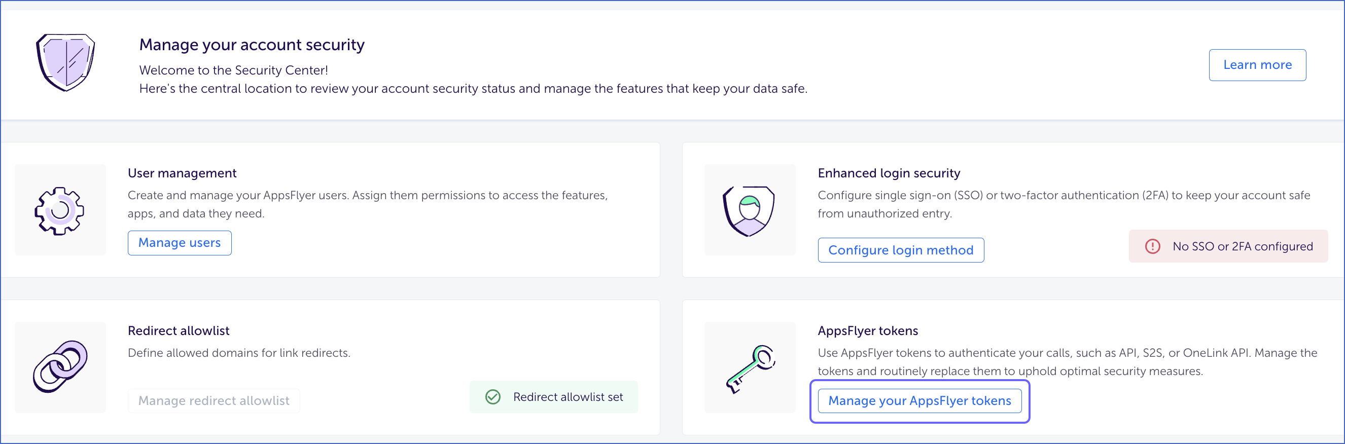 Manage your AppsFlyer account