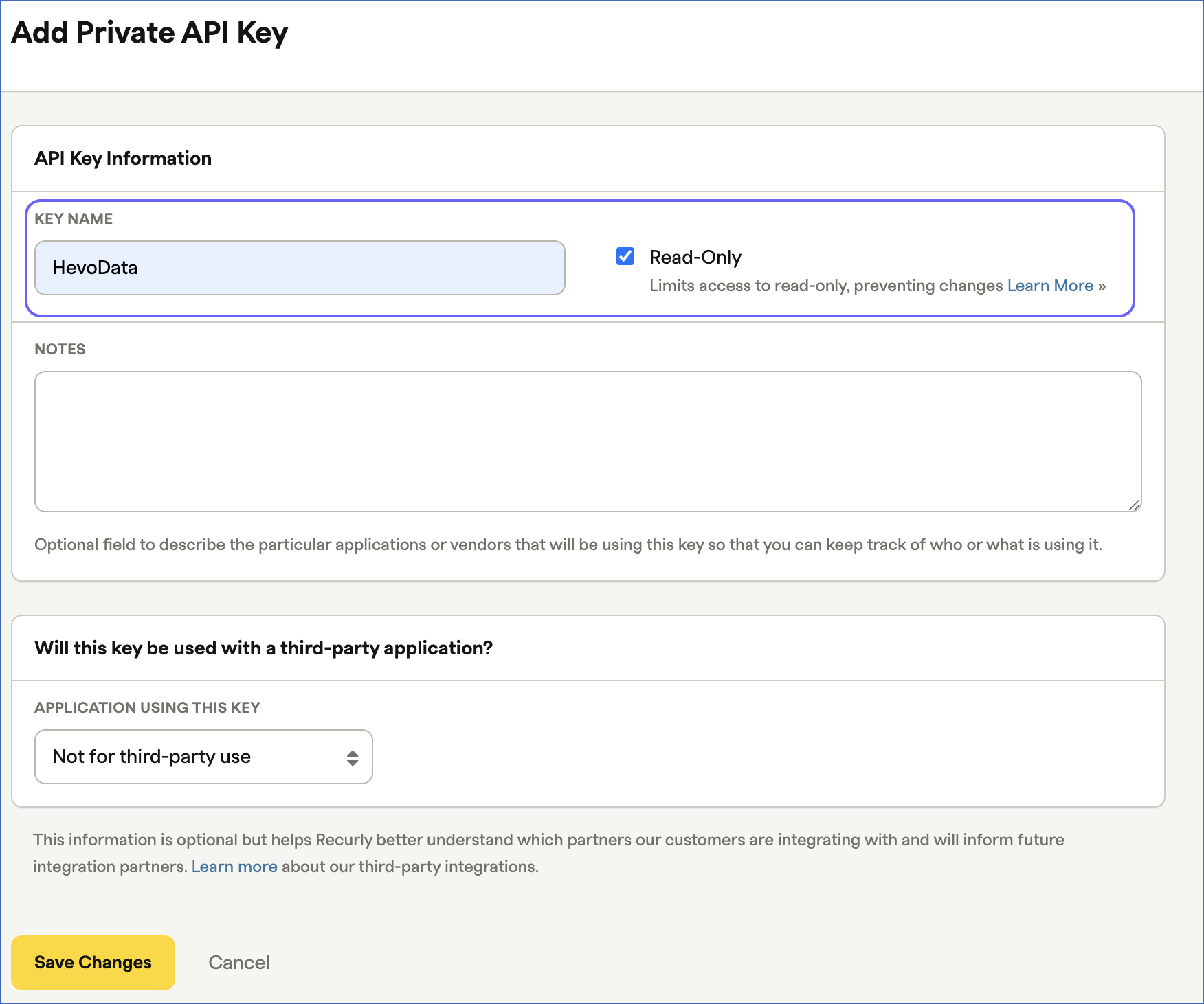 API Key Information