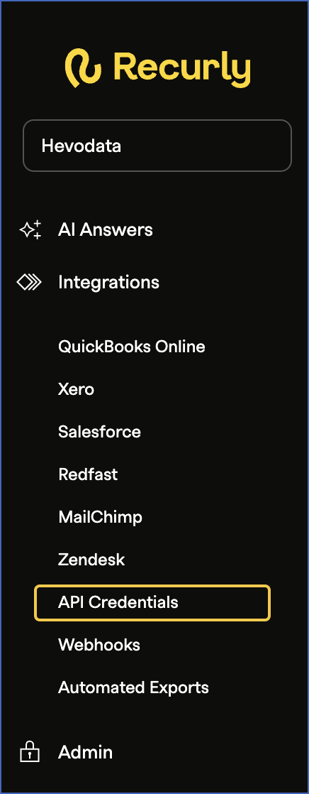 Click API Credentials