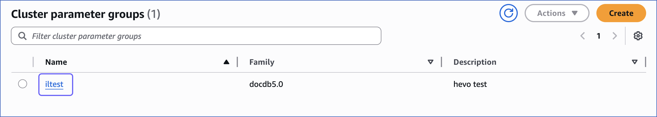 Cluster Parameter Groups