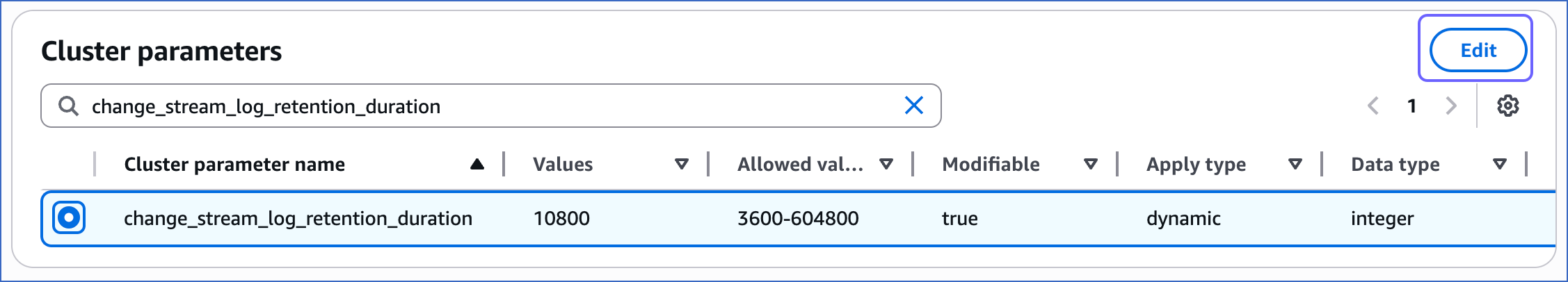 Log duration