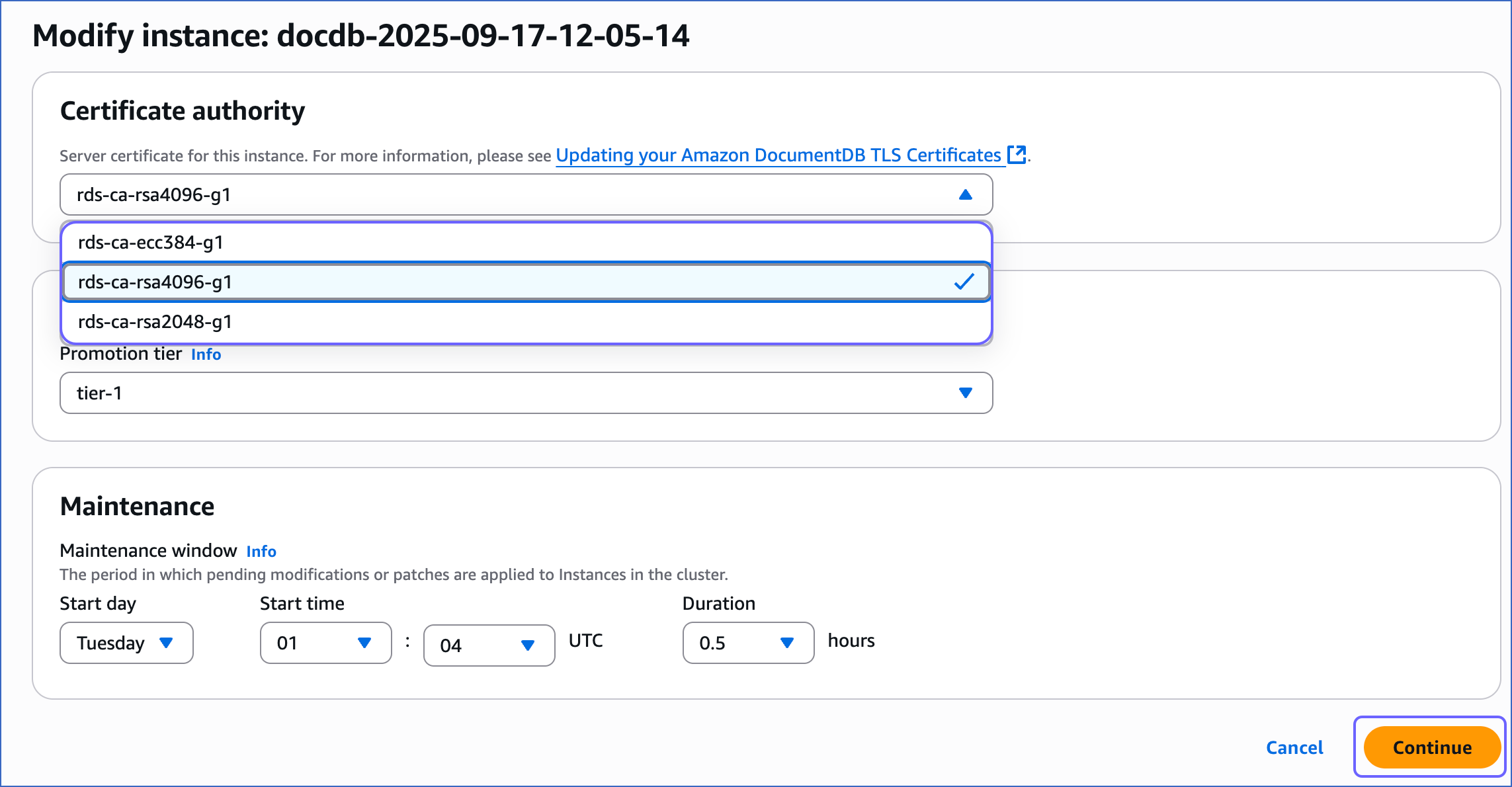 Select New Server Certificate