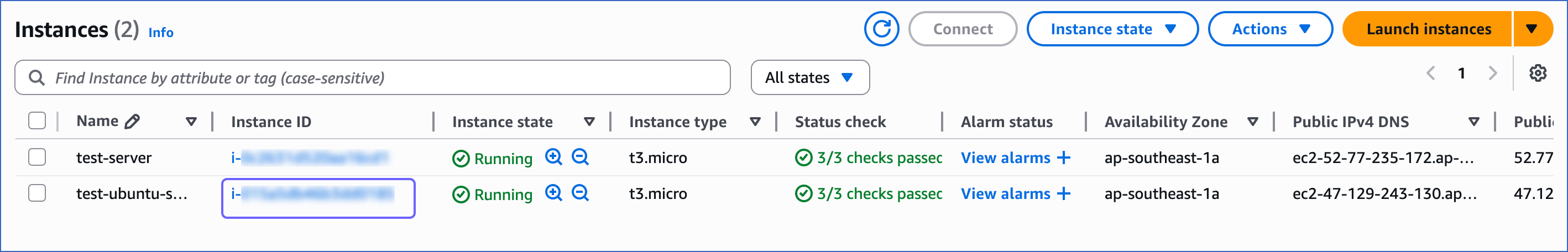 Click instance
