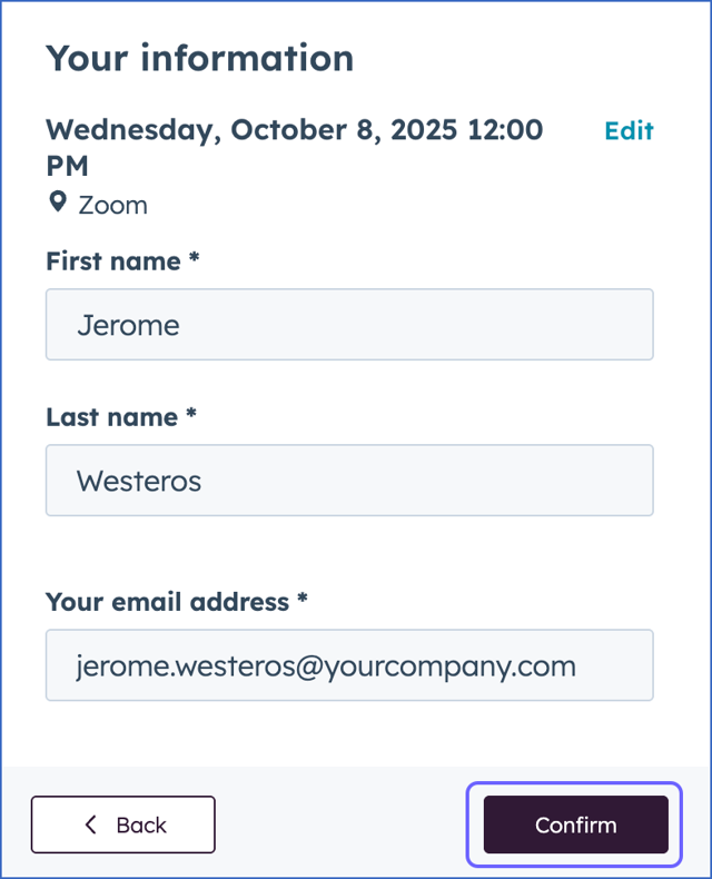 Your information