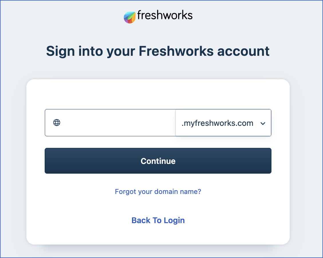 Log in to Freshsales