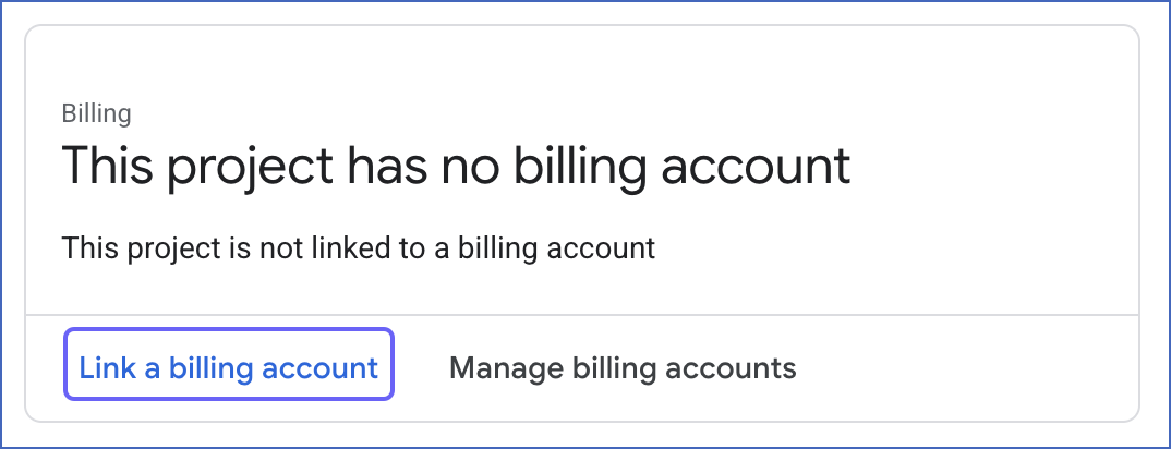 Link a Billing Account