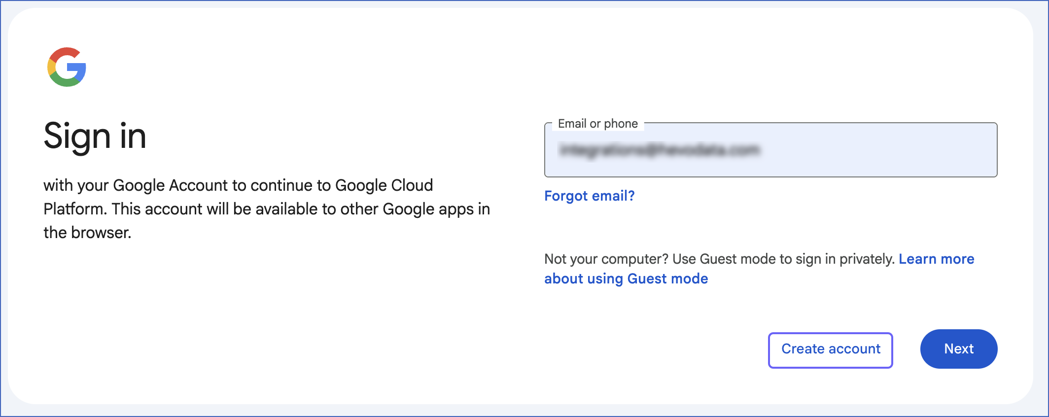 Create Google Account