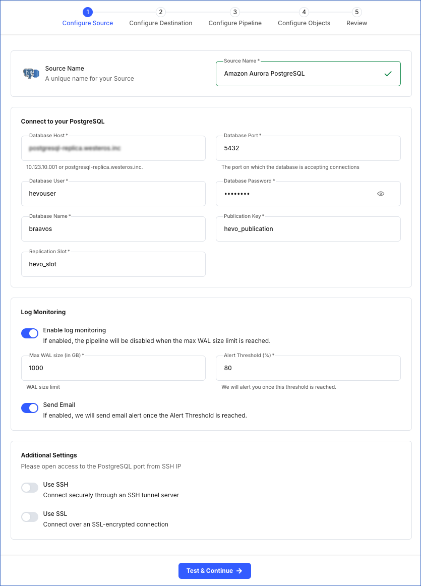 Configure Amazon Aurora PostgreSQL