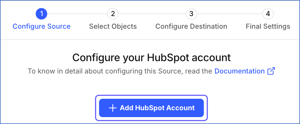 Add HubSpot Account