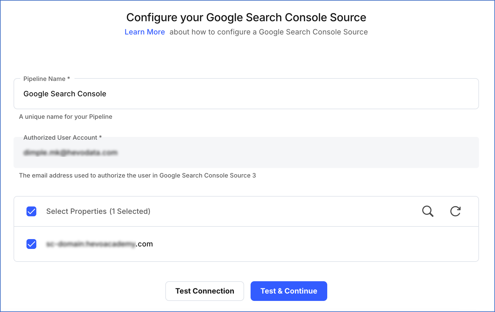 Google Search Console Settings