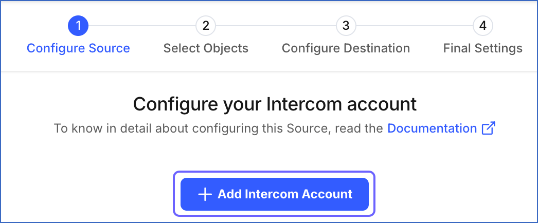 Add Intercom account