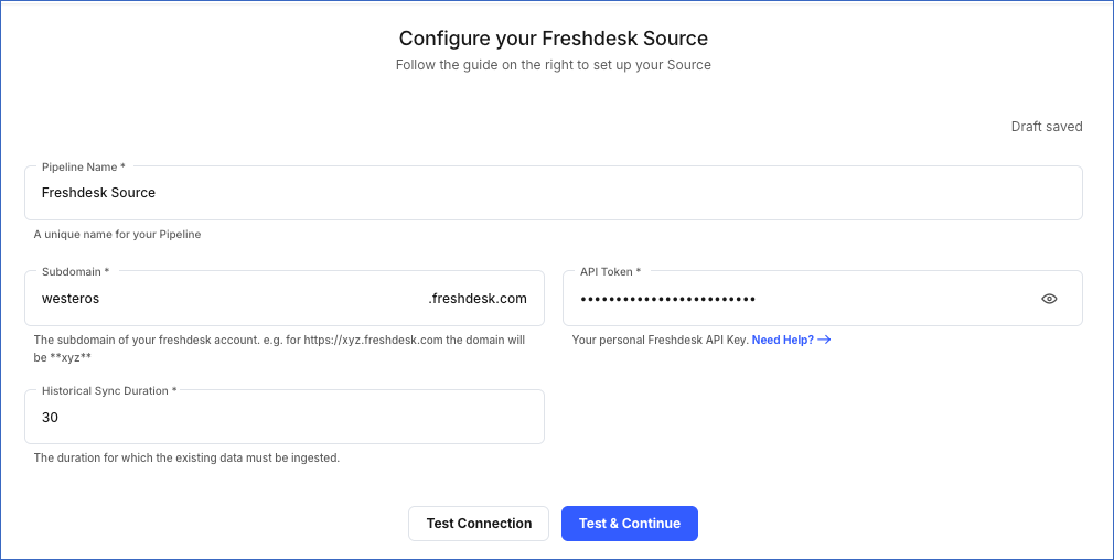 Freshdesk settings