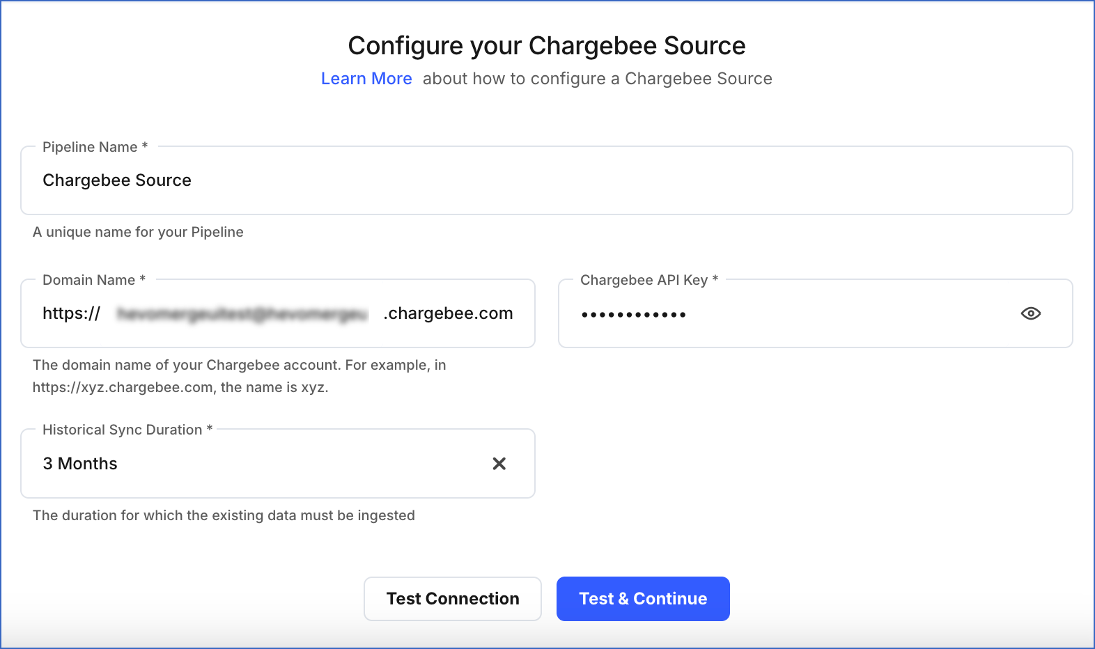 Configure your Chargebee Source