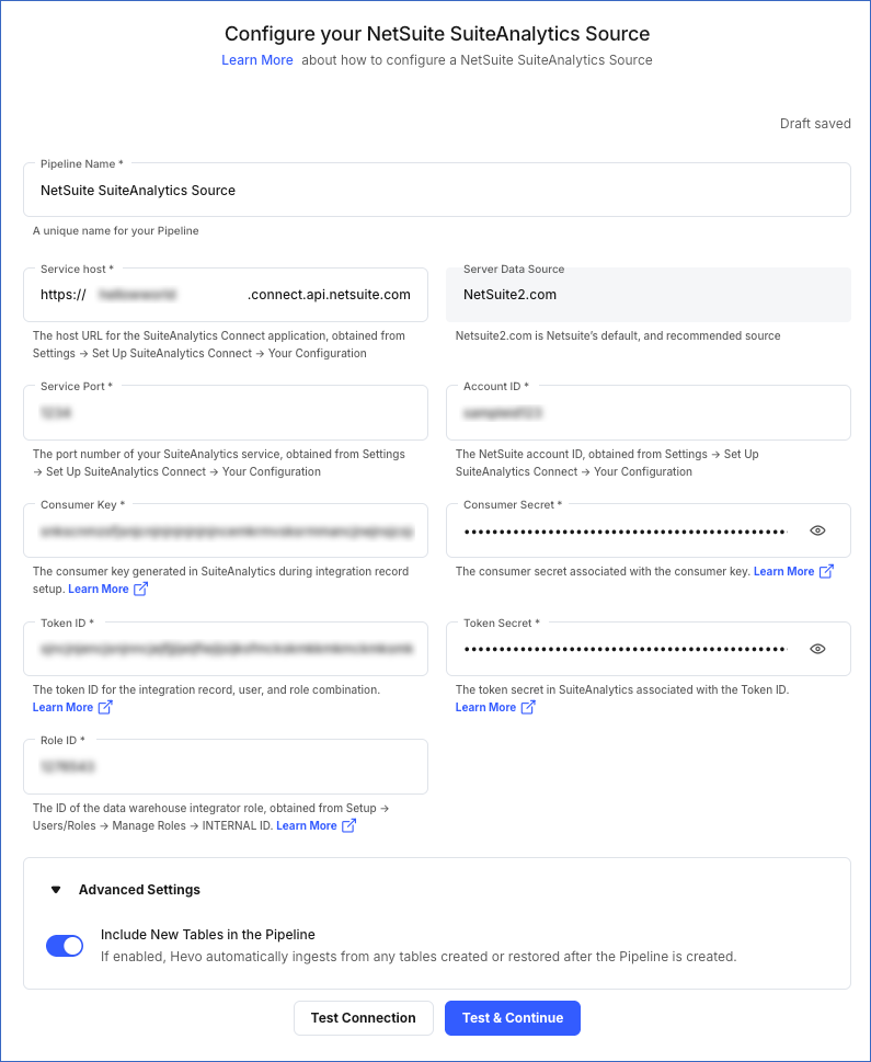 Configure your Netsuite SuiteAnalytics Source