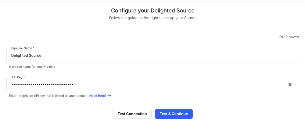 Configure your Delighted Source