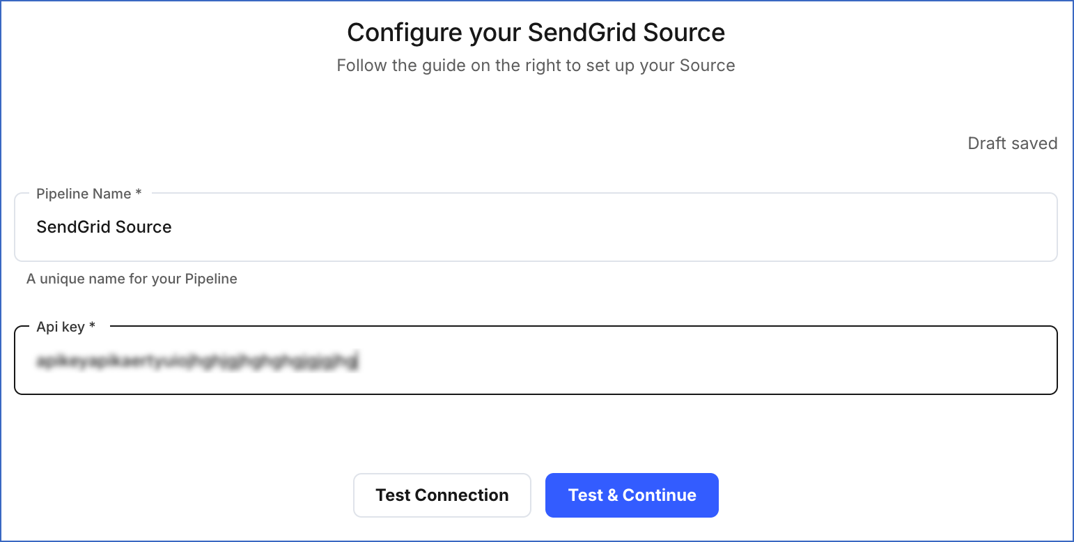 SendGrid settings