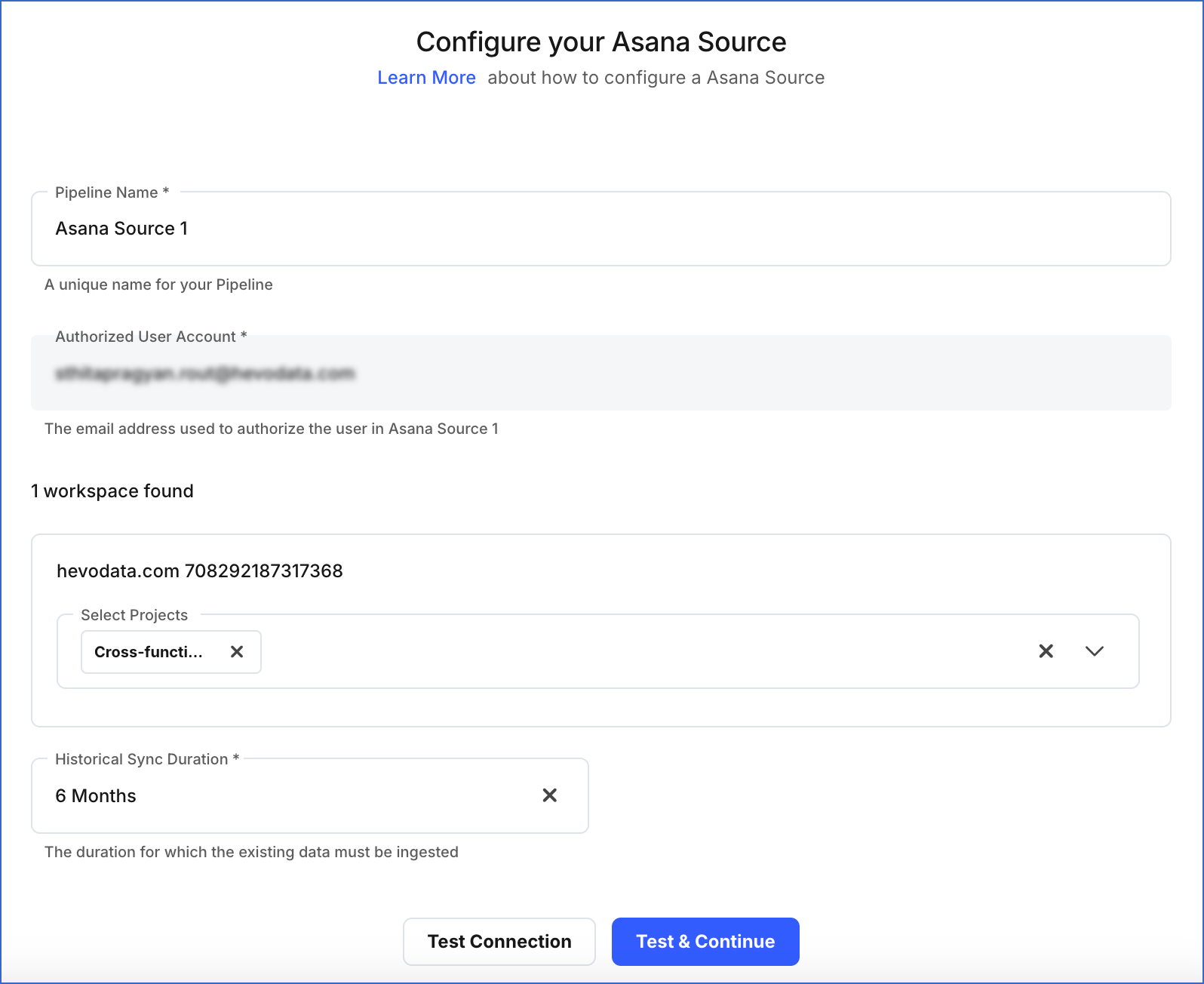 Configure Asana as a Source