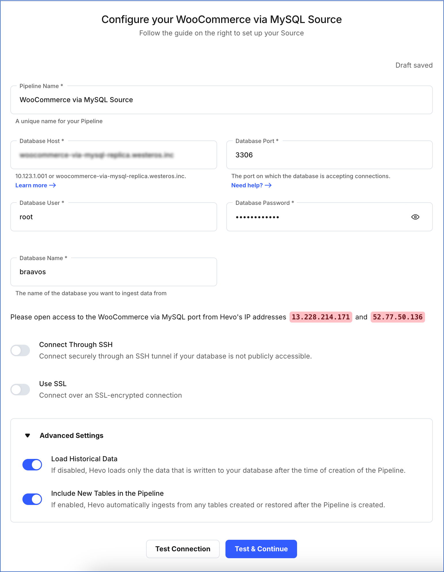 Configure WooCommerce via MySQL as a Source