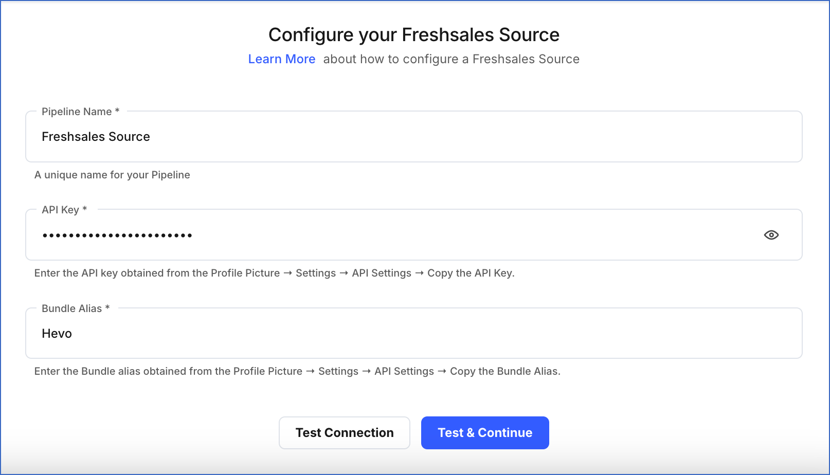 Freshsale configuration
