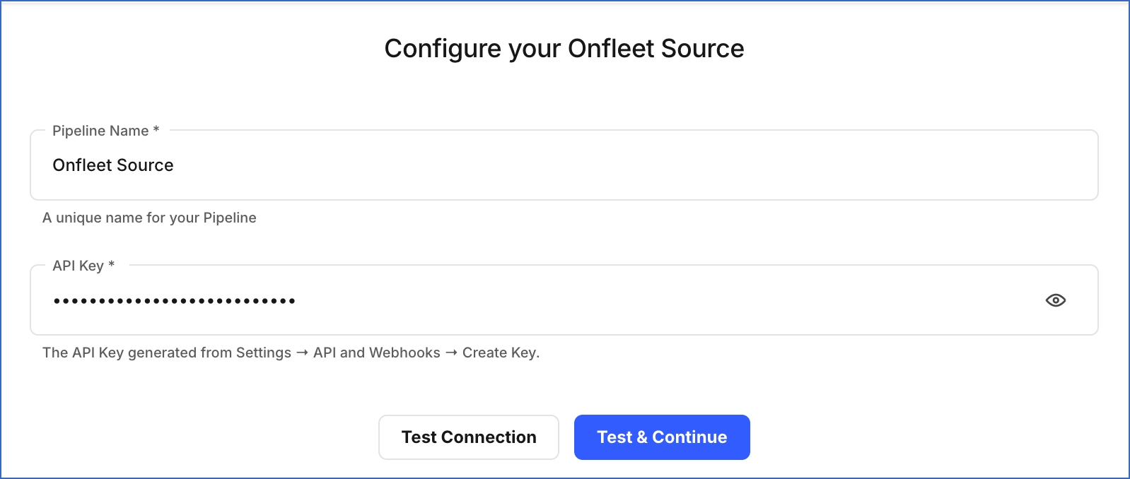 Configure your Onfleet Source