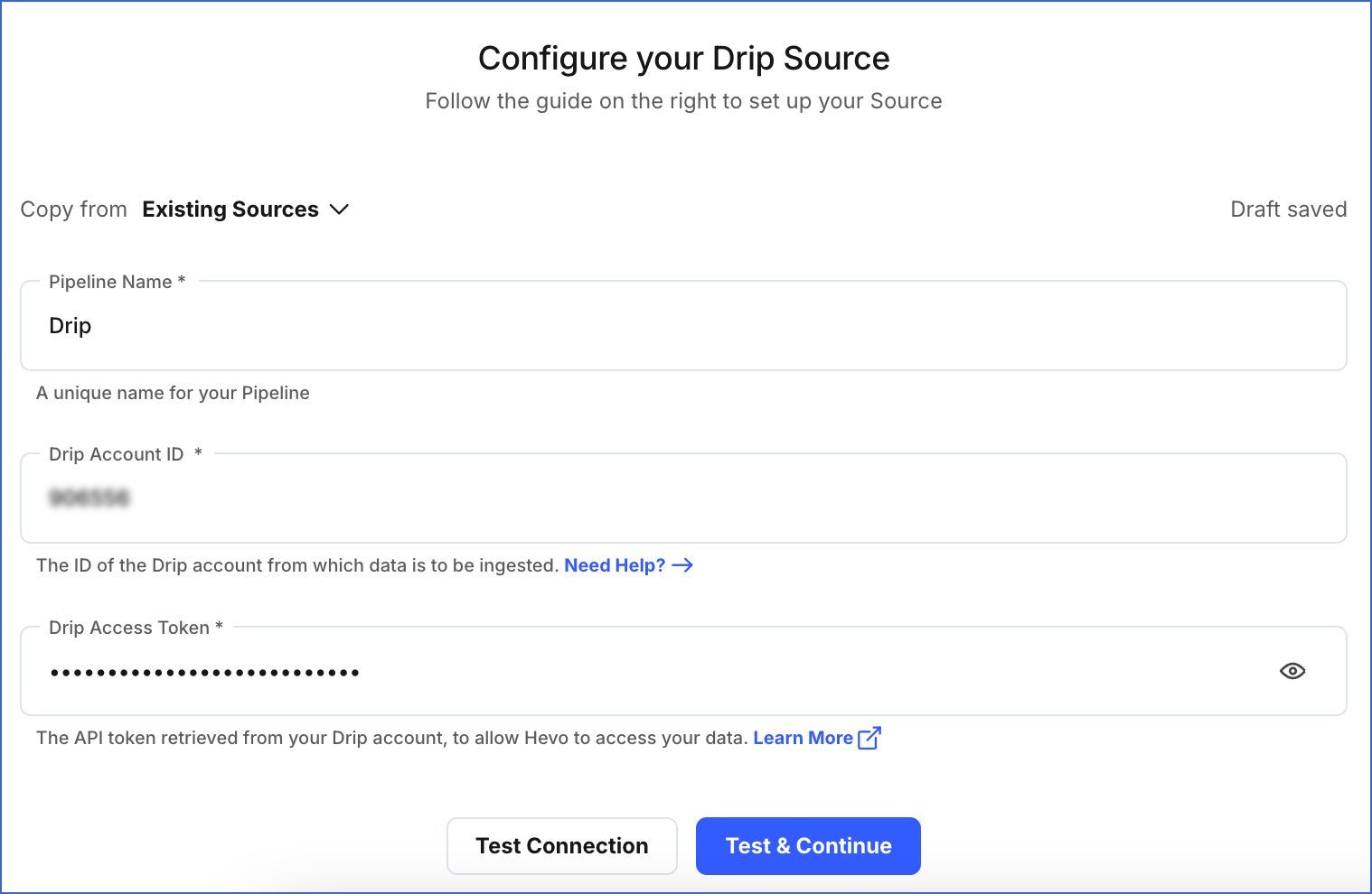 Configure Drip as a Source