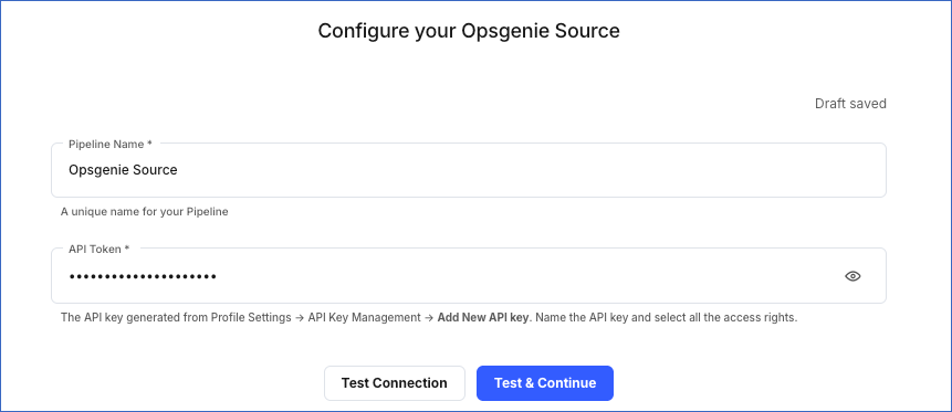 Configure Opsgenie as a Source