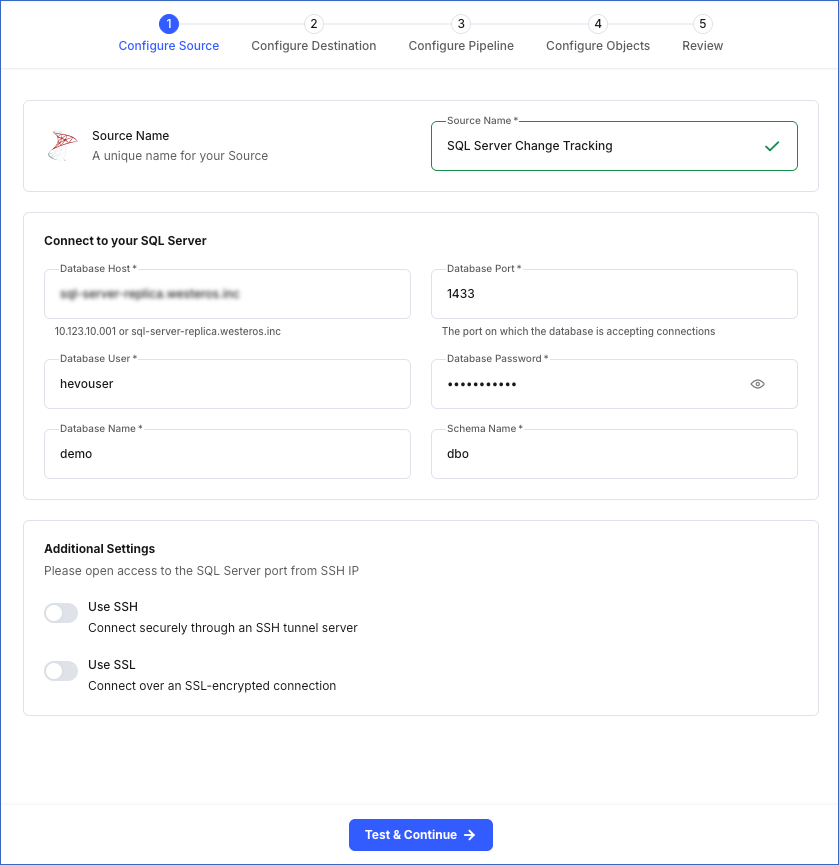 Generic SQL Server config