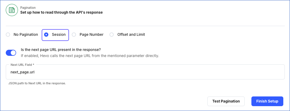 Session URL Pagination