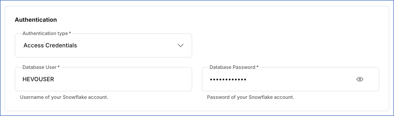 Access Credentials Authentication