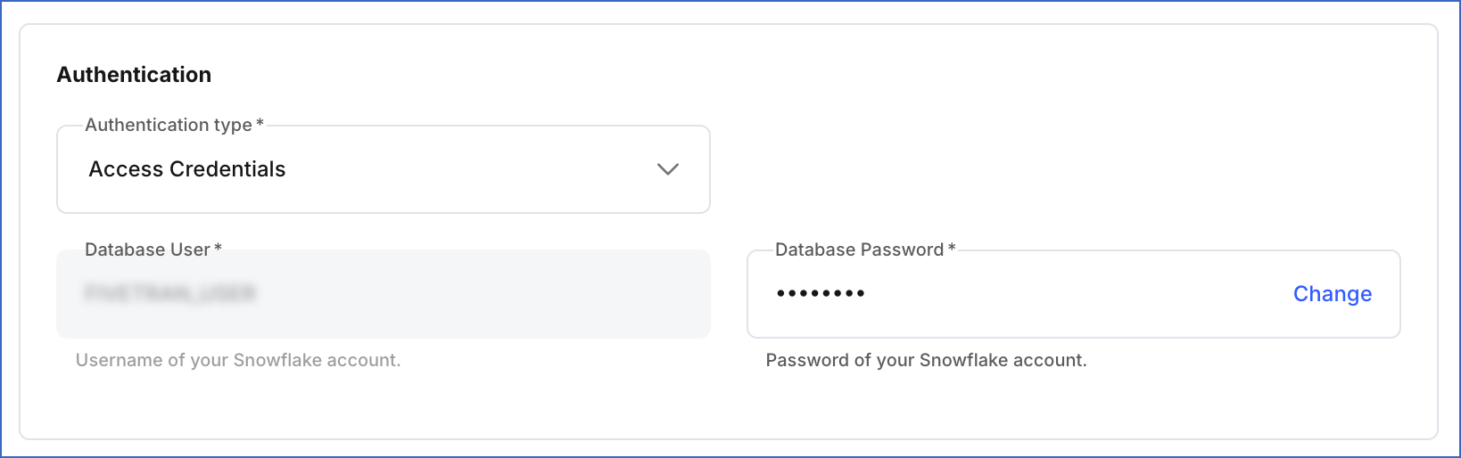 Change Database Password