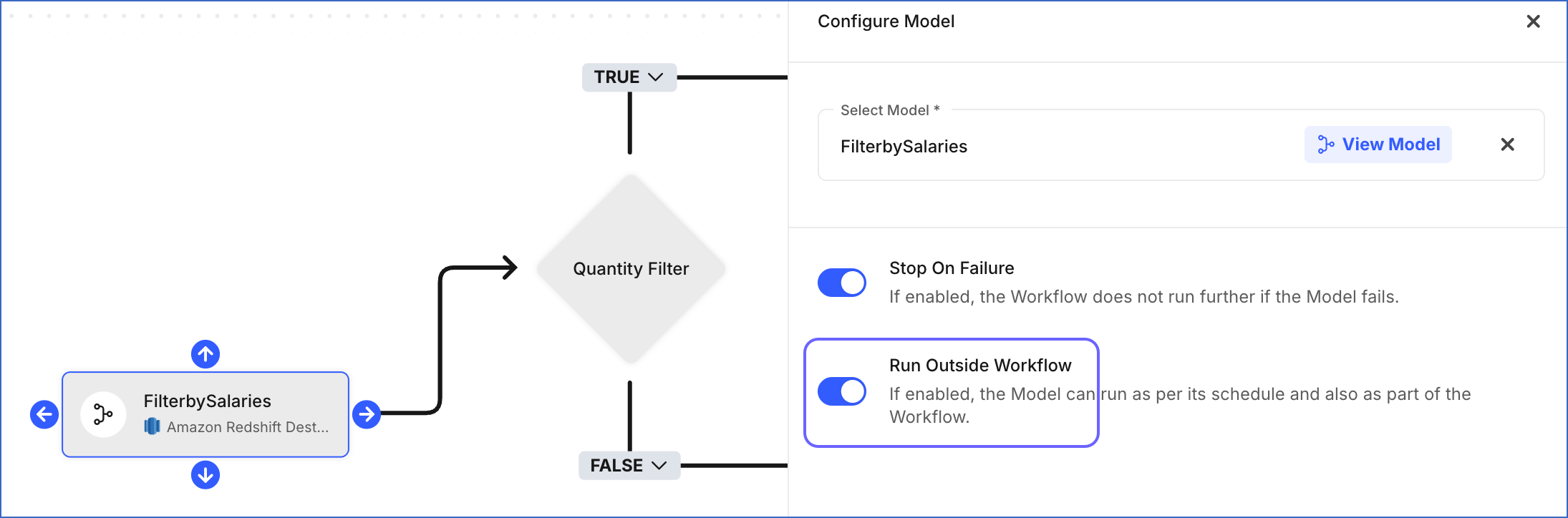 Run Outside of Workflow