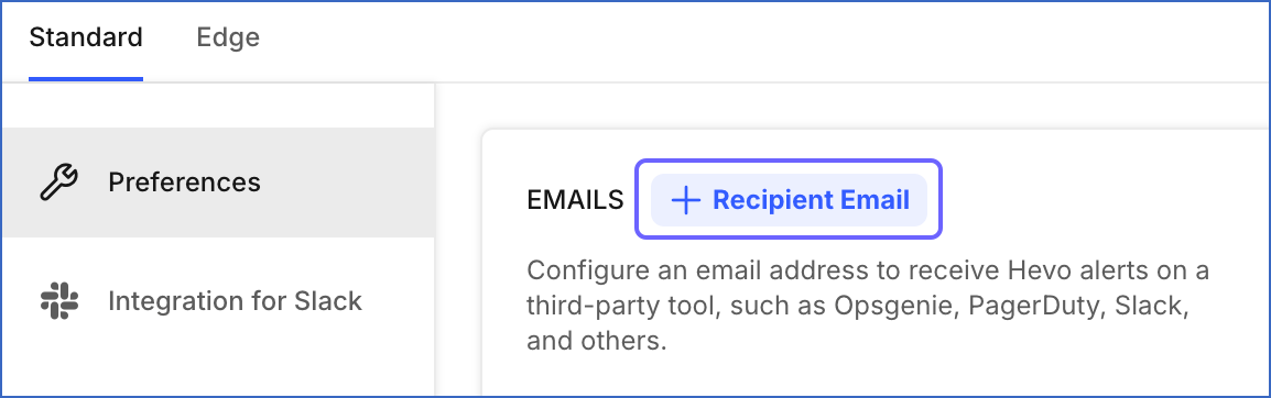 Click Add Recipient Email