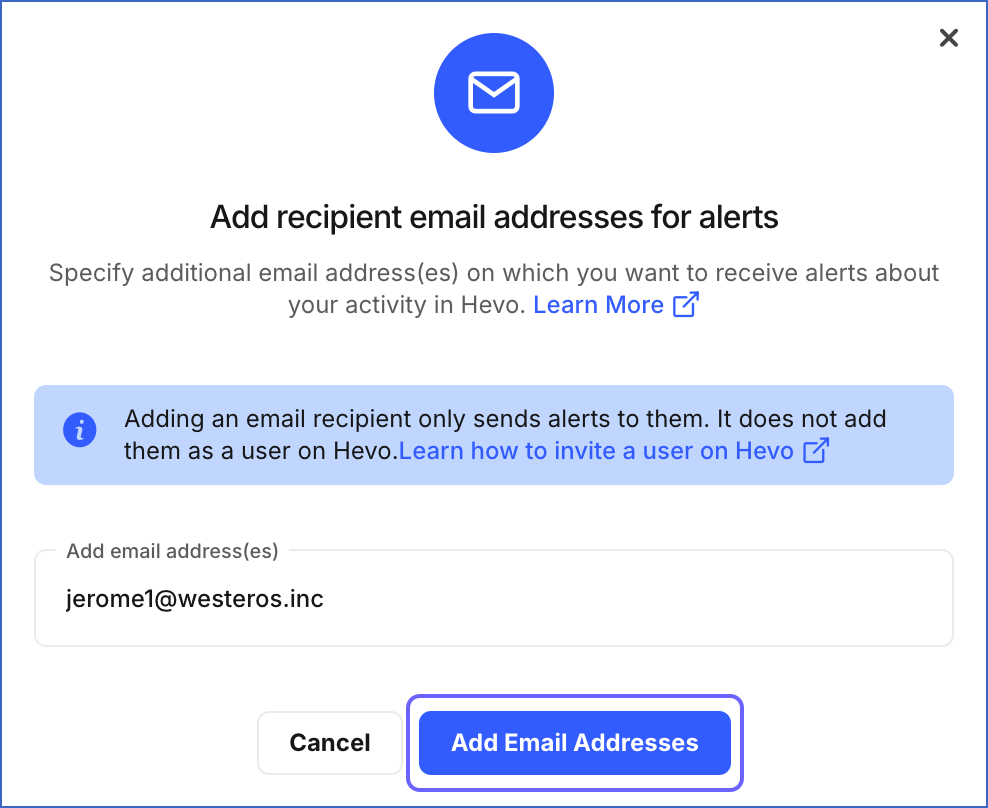 Add email recipients