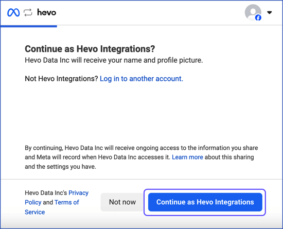 Continue as Company Name