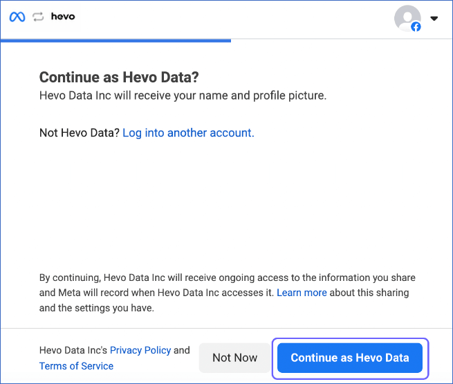 Continue as ABC Account