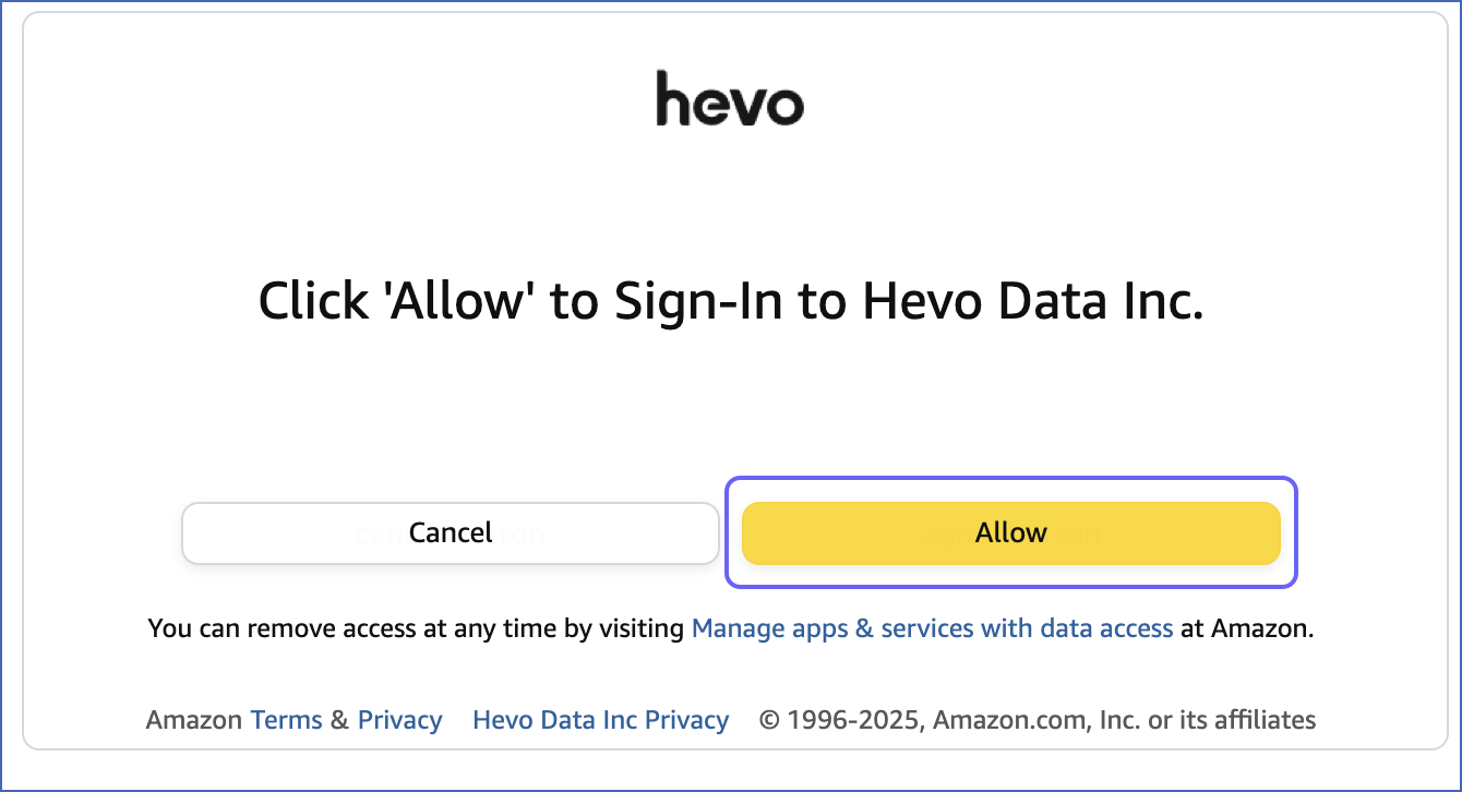 Authorize Hevo
