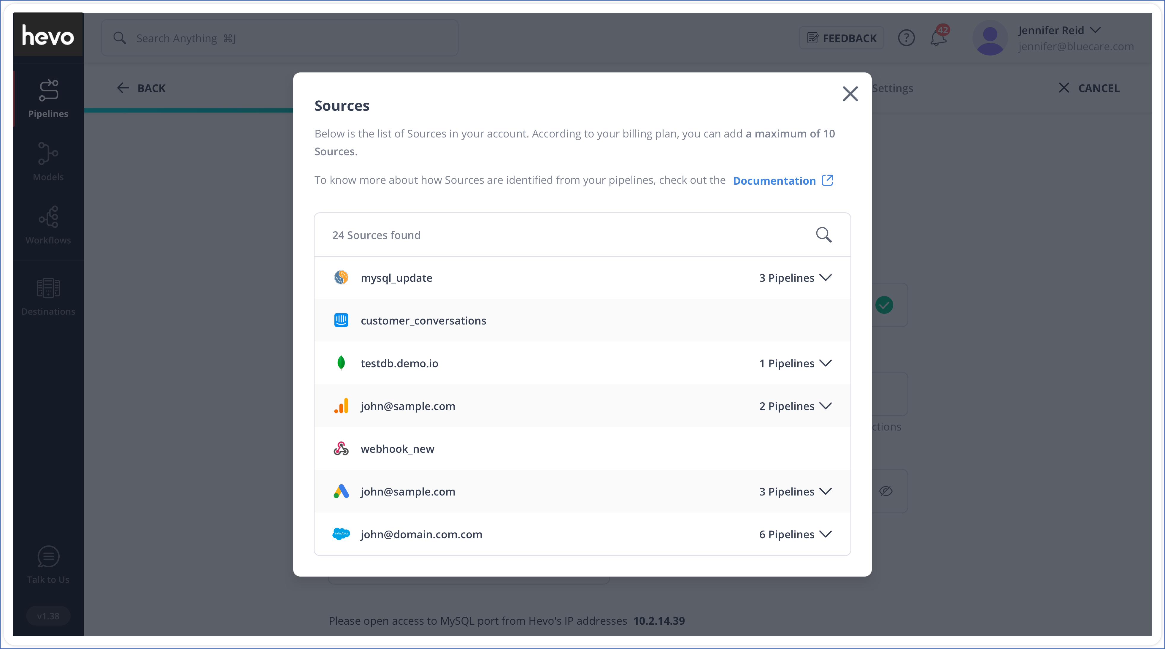 Billing - Sources List