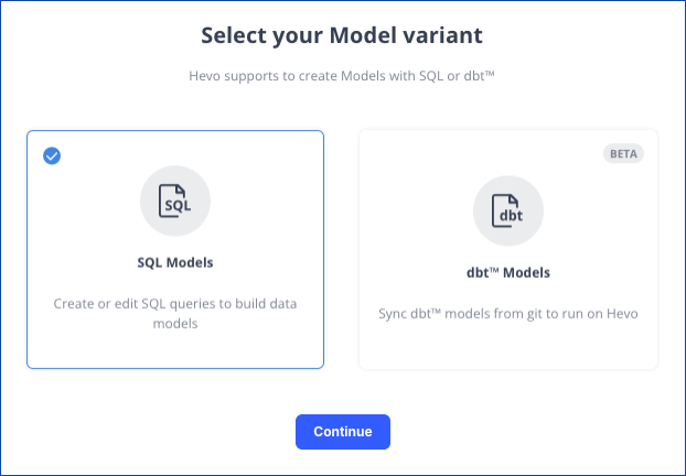Select a Model variant