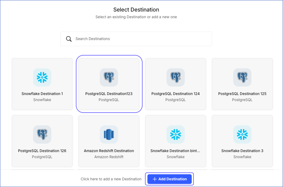 Select Destination Model