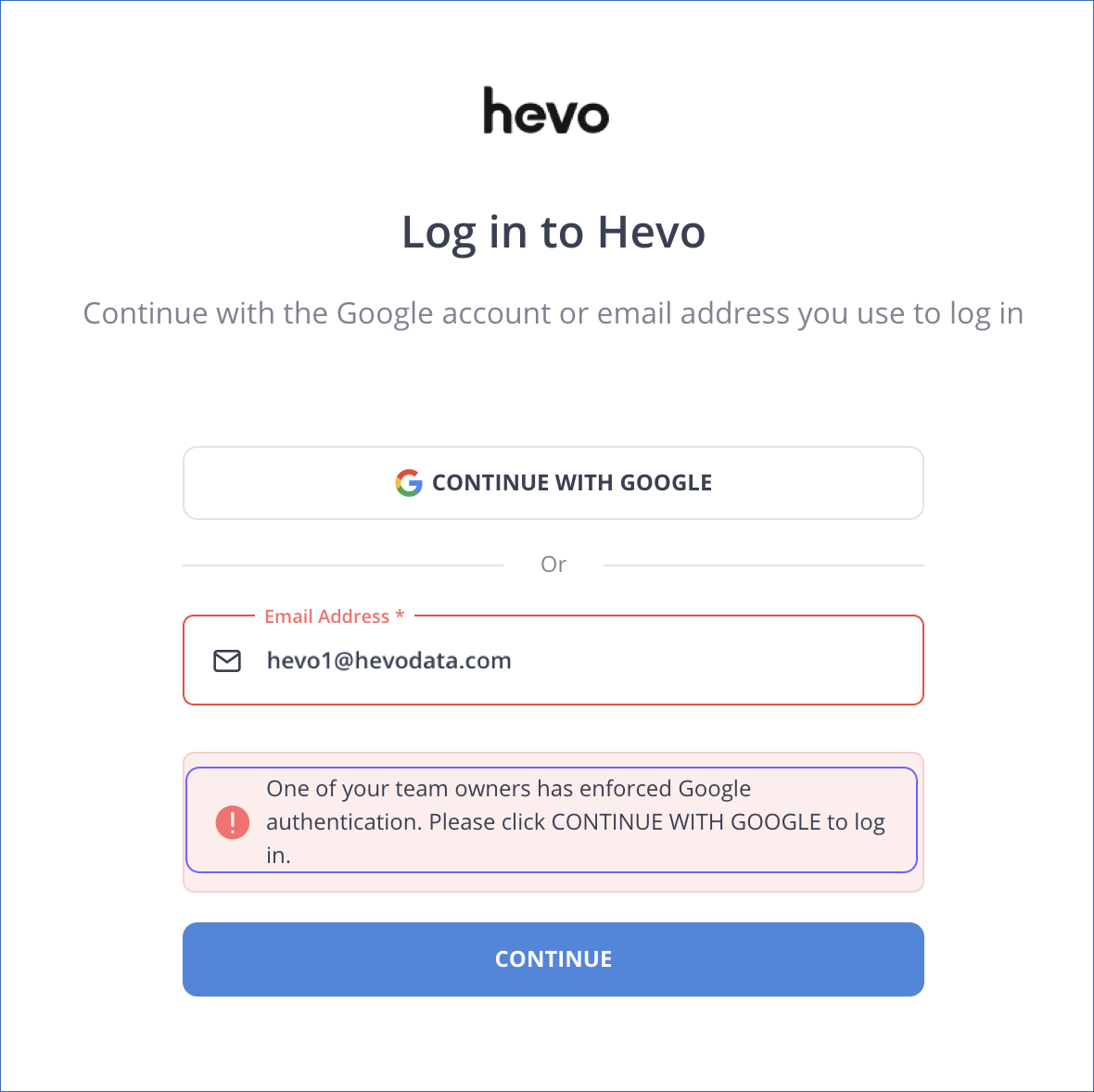 Non-Google Login error