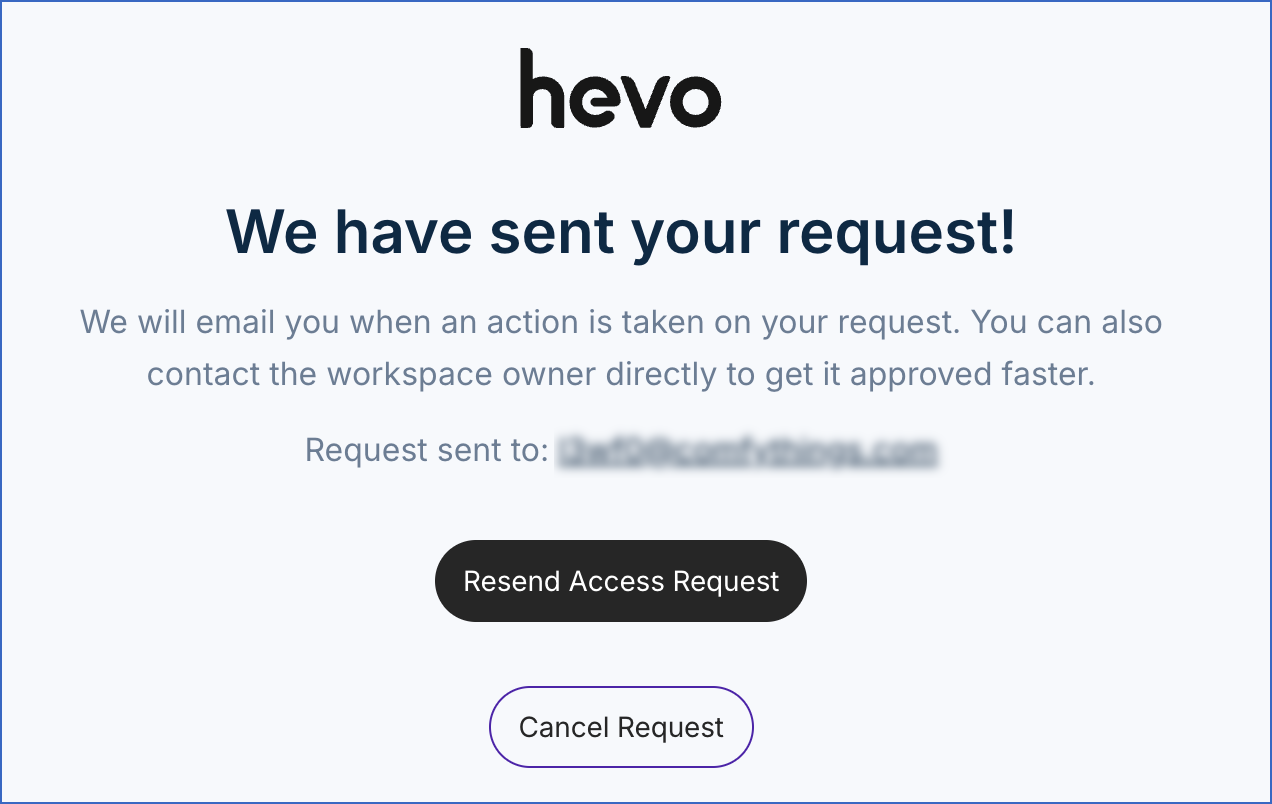 Access request sent