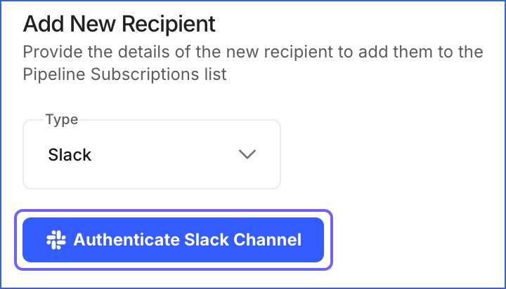 Authenticate Slack Channel