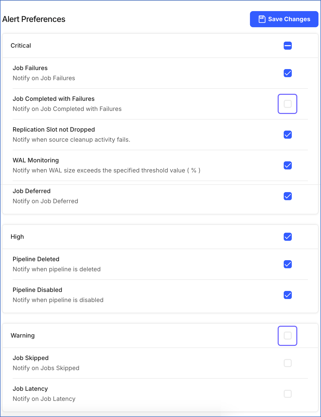 Opt Out Alert Notifications