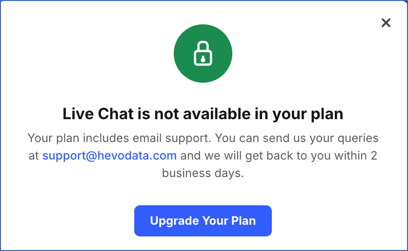 no live chat support