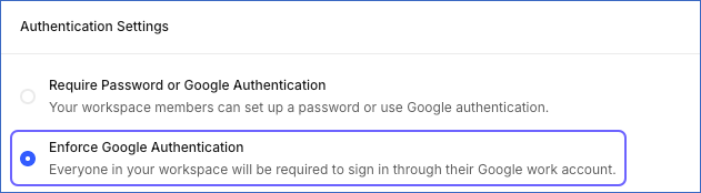 Enforce Google Authentiation