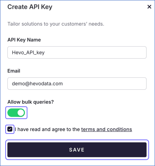 Create API Key