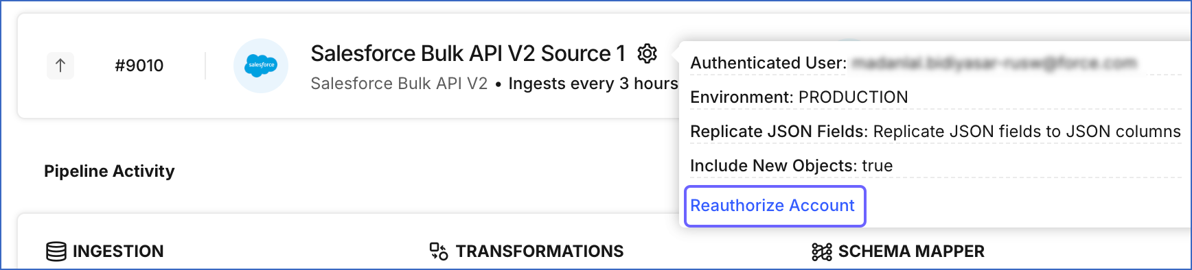 Source Account Reauthorization